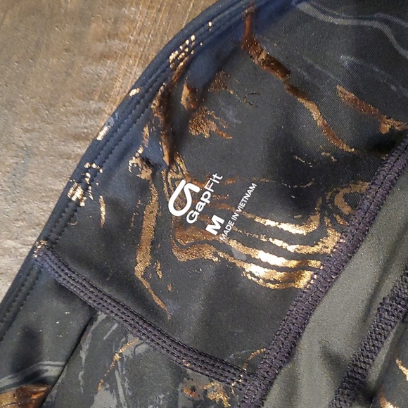 NWT gFast High Rise Blackout Metallic Print Leggings Women M - Picture 8 of 13